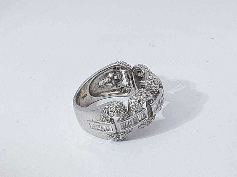 0.70 Cttw Diamond 18k White Gold 7.8 Grams Ring Size 7 Aa1025wzxsa