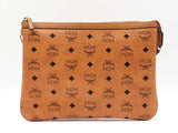 Mcm Liz Shopper Tote Pouch In Cognac Visetos Coated Canvas Fw0426lrzdu