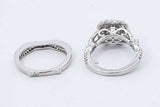1.71ctw Diamond Wedding Set In 14k White Gold 7.3 Grams Size 4 Eb1125ixzdu