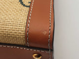 Gucci Diana Gg Raffia Bamboo Top Handle Tote Bag Eb0326sxzsa