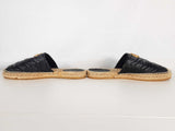 Gucci Gg Marmont Quilted Black Leather Espadrille Mules Size 11 Sd0925lrxde