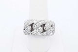 1.41cttw Diamond Ring In 10k White Gold 15.5 Grams Size 8.5 Eb0826cxzde
