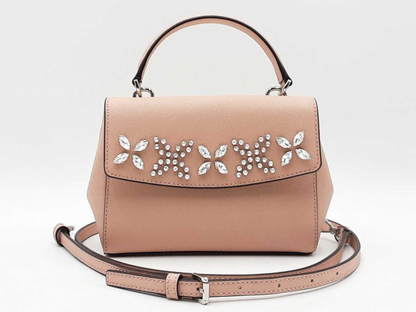 Michael Kors Ava Xs Crystal-embellished Leather Crossbody Bag Fw0925rxdu