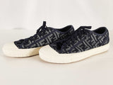 Fendi Domino Ff Denim Low Top Sneakers Size 12us Sd10225lcrde