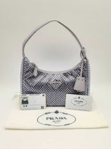 Prada Re-edition 2000 Crystal-embellished Mini Bag In Lilac Fw0524ooxzsa