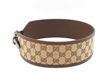Gucci Marmont Gg Supreme Logo Canvas & Leather Brown Belt Size 75|30 Fw0725oxzdu