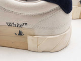 Off-white Low Vulcanized Eco Canvas White & Navy Sneakers Size 42 Eb0925lxzsa