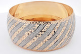 Lumiere 18k Two Tone Gold Bangle Bracelet 33.3 Grams Eb0526lpxzsa