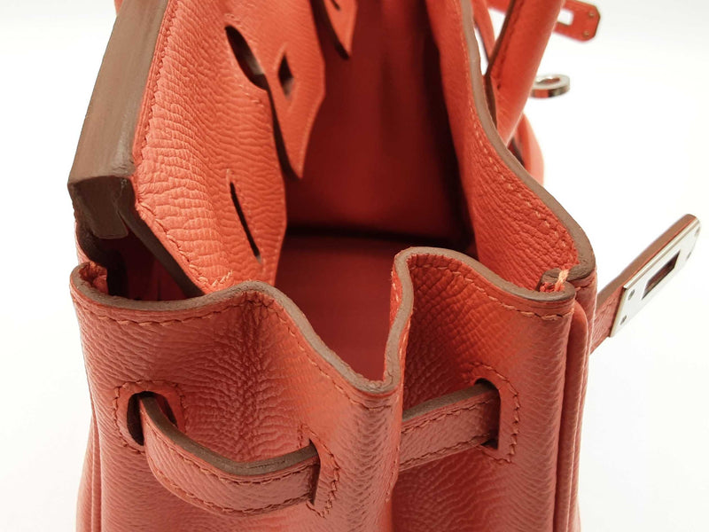 Hermes Birkin 25 Flamingo Pink Epsom Palladium Hardware Handbag Do0625lprxzde