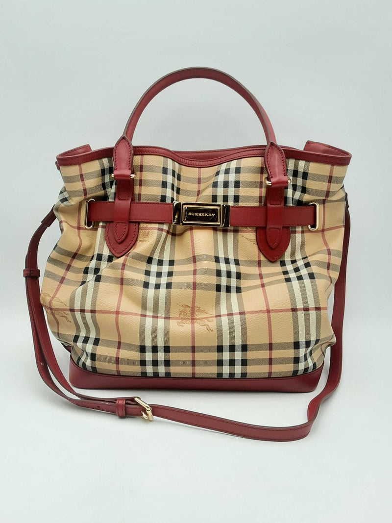 Burberry Golderton Haymarket Check Canterbury Coated Canvas Tote Bag Fw1124orxsa