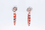 Tiffany & Co. Picasso Palina 925 & Orange Enamel Swirl Hoop Earrings Eb0125lcrdu