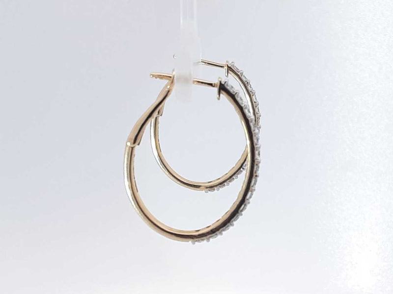 0.90 Cttw Lab Grown Diamond 14k Yellow Gold Hoop Earrings Aa0625pcpsa