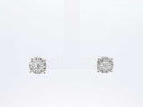 0.70 Cttw Diamond & 14k Yellow Gold Halo Stud Earrings 3.5 Grams Fw0826orzdu