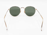 Ray-ban Round Metal Sunglasses In Arista Gold-tone With Green Lenses Fw1026czdu