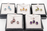 Set Of 5 Gemstone Ensemble Sets In Sterling Silver Eb0925crsa