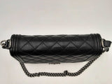 Chanel Large Boy Bag Lambskin Black Handbag Aa0125ooxzsa
