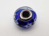 Pandora White Stars Blue Murano Glass 0.925 Silver 3.0g Charm Do0425cde