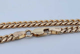 14k Yellow Gold Cuban Link Chain Necklace 25 Grams 25 Inch Eb1225locxde