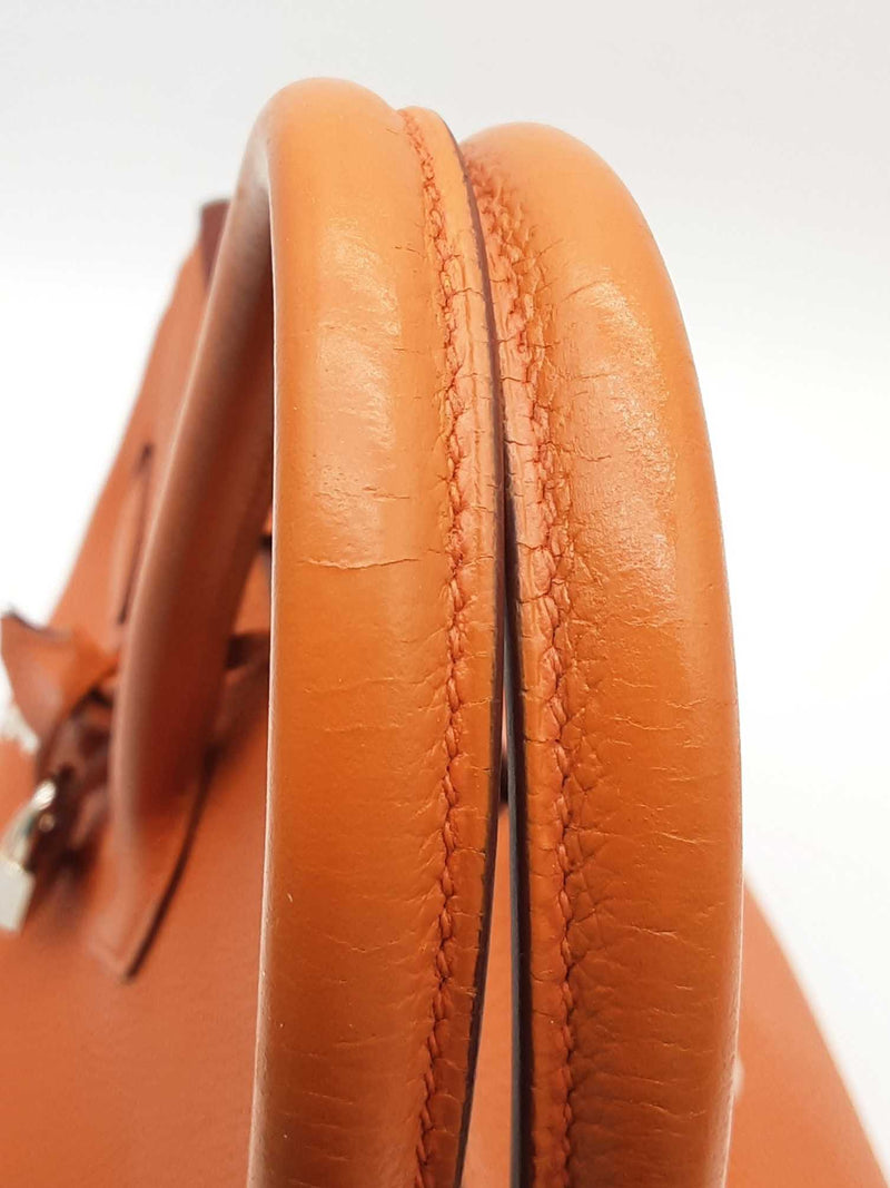 Hermes Birkin 35 Potiron Orange Clemence Palladium Handbag Do0325crxzde