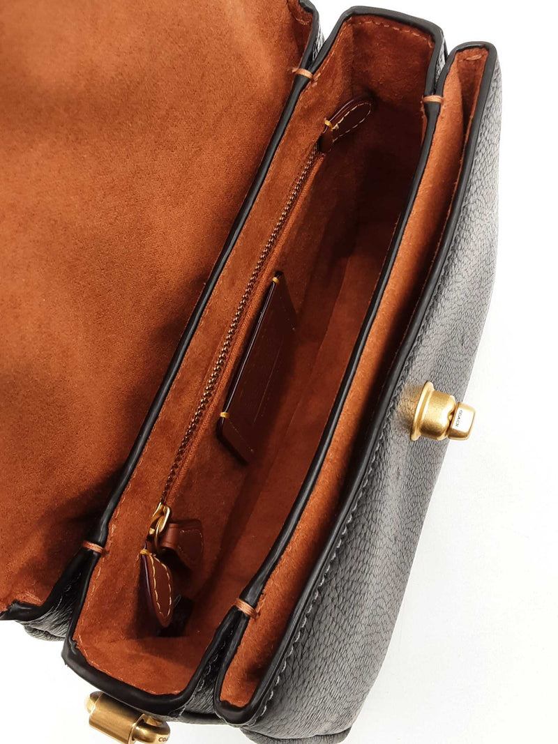 Coach Cassie Crossbody Bag 19 In Black Pebbled Leather Fw1125ixdu