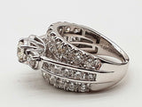2.19 Cttw Natural Diamonds 14k White Gold 8.0g Ring Size 7 Do1225irxde