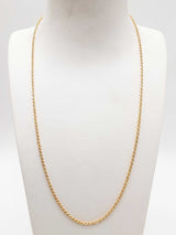 18k Yellow Gold 1.8g Hollow Rope Chain 20 In Do0125sxde