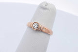 18k Yellow Gold Bezel Set Diamond Ring 2.2 Grams Size 2.75 Eb0626orxde
