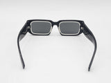 Prada Pr 06ys Symbole Rectangular Sunglasses In Black Sd0925izsa