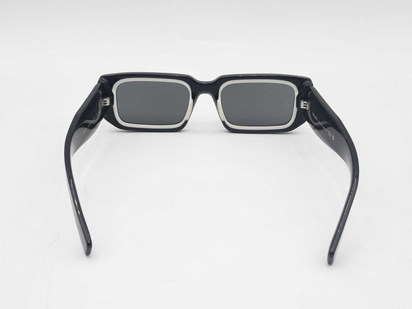 Prada Pr 06ys Symbole Rectangular Sunglasses In Black Sd0925izsa