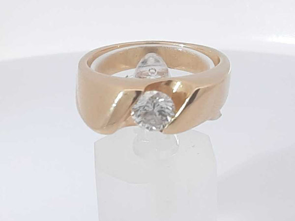 0.45 Cttw Diamond 14k Yellow Gold Solitaire Ring 9.4 Grams Size 9 Aa0525rxzsa