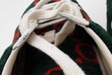 Gucci Gg Green & Red Terry Cloth Ace Sneakers Size 37 Eb0726oxzsa