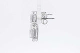 2.08cttw Lab Grown Diamond Drop Stud Earrings In 14k White Gold 2.8g Eb0826crxsa