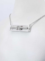 Tiffany & Co. T Two Diamond & 18k White Gold Necklace 4.5g 16 Inch Fw0426rrxdu