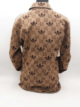 Gucci X Adidas Gg Trucker Suit Set Brown Size Medium Aa0825pezsa
