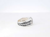 David Yurman 0.58 Cttw Diamond & Sterling Silver Cable Ring 9.9 Grams Size 6 Fw0726lrzdu