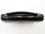 Yves Saint Laurent Sunset Wallet With Chain In Croc-embossed Leather Fw0326cxzdu