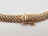 1.10 Carat Diamond 14k Yellow Gold 40.1g Woven Necklace 16.5 In Do0725wixzde