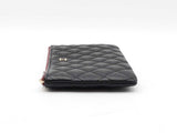 Chanel Classic Small O Case In Black Diamond Quilted Caviar Leather Fw0825rzxdu