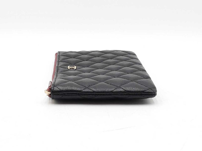 Chanel Classic Small O Case In Black Diamond Quilted Caviar Leather Fw0825rzxdu