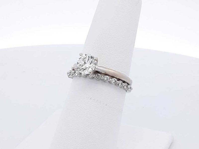 1.01 Cttw Diamond & 10k White Gold Engagement Set 3.5 Grams Size 6.5 Fw0824erxdu