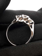 0.88 Cttw Diamond & 14k White Gold Engagement Ring 4.1g Size 5.75 Fw0326rrzdu