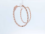 4.42 Cttw Diamond & Rose Gold Inside Out Hoop Earrings 8.7 Grams Fw0826orxzd7