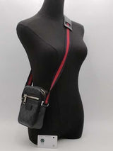 Gucci Small Messenger Bag Black Coated Canvas Aa0926pzxsa