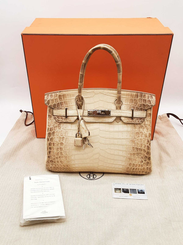 Hermes Birkin 30 Himalayan Beige Niloticus Croc Palladium Handbag Do1025crxzxde