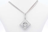 1.49cttw Diamond Pendant Necklace 18k White Gold 9.8 Grams 17 Inch Eb0226crxdu