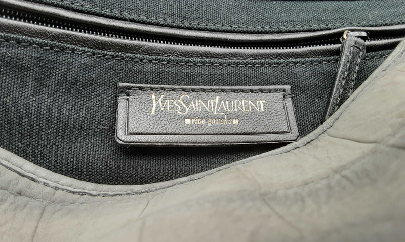 Yves Saint Laurent Gray Leather Messenger Hsorzsa