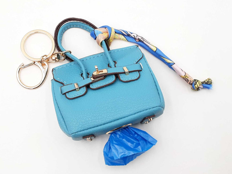 Mini Barkin Bag Doggie Waste Bag Dispenser Charm In Teal Fw1025cdu