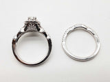 0.61 Cttw Natural Diamonds 14k White Gold 6.8g 2 Rings Size 6.5 Do0526erxde