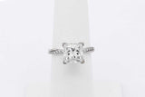 2.52ctw Princess Cut Diamond Ring In 14k White Gold 3.1g Size 5.25 Eb0326prxzsa