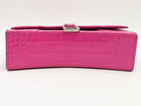 Balenciaga Hourglass Sling Crocodile-effect Leather Pink Handbag Aa0326erzsa